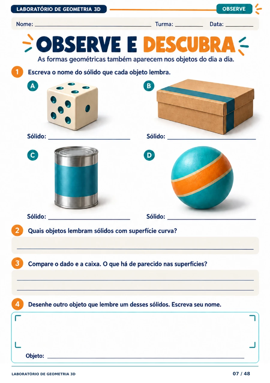 Atividade ilustrada Observe e descubra